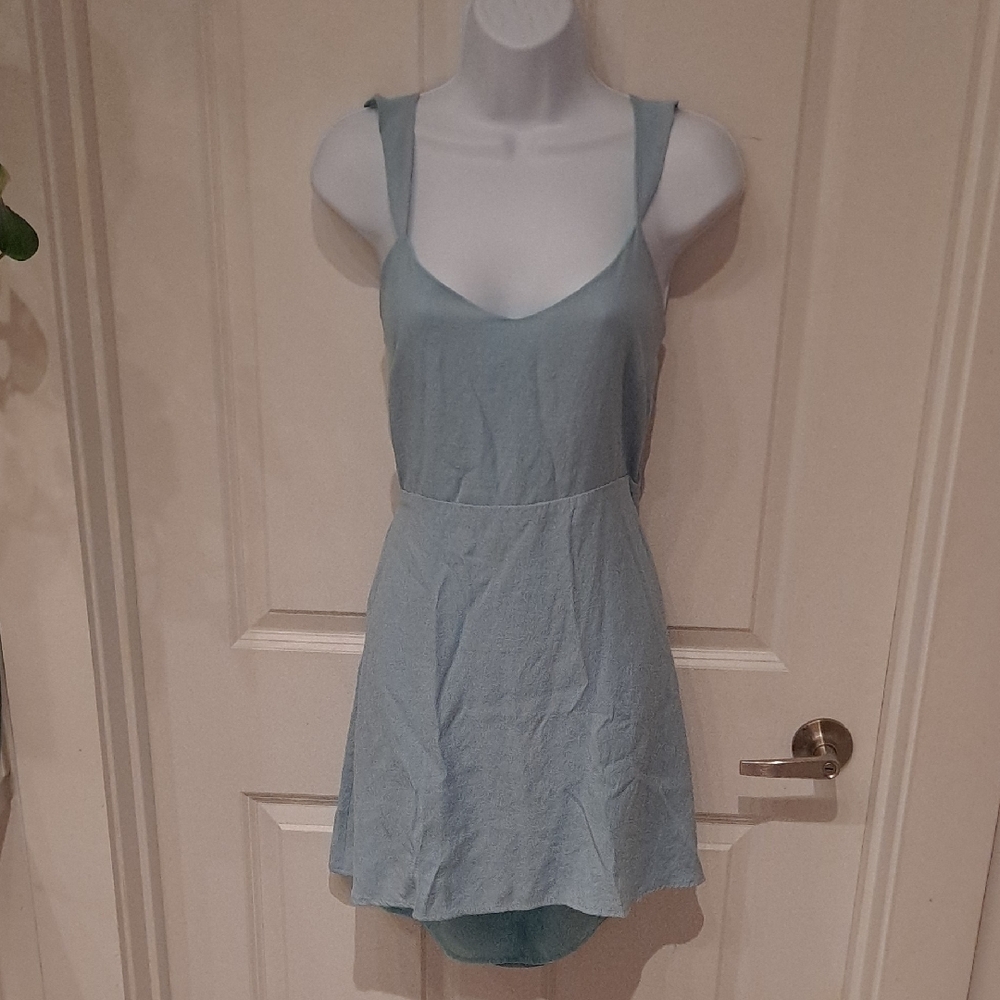 Flowy Light Blue Mini Dress